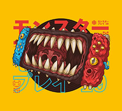 毛骨悚然游戏手柄怪物化创艺插画设计