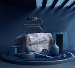 C4D立体抽象艺术CGI几何图形设计