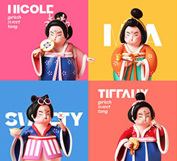 3D玩具C4D人物有趣插画人物建模