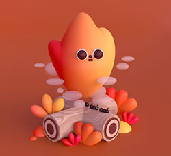 3D插画建模卡通数码插画设计