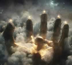 超现实宇宙CGI构思插图空间场景视觉渲染设计