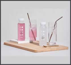 椰子水透明瓶身外包装平面排版设计