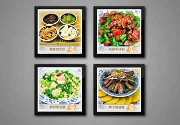 烟台渔味馆菜单灯箱制作作品
