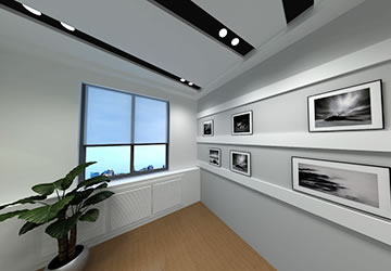 360全景展示聊城火车站车务段文化建设之展览室